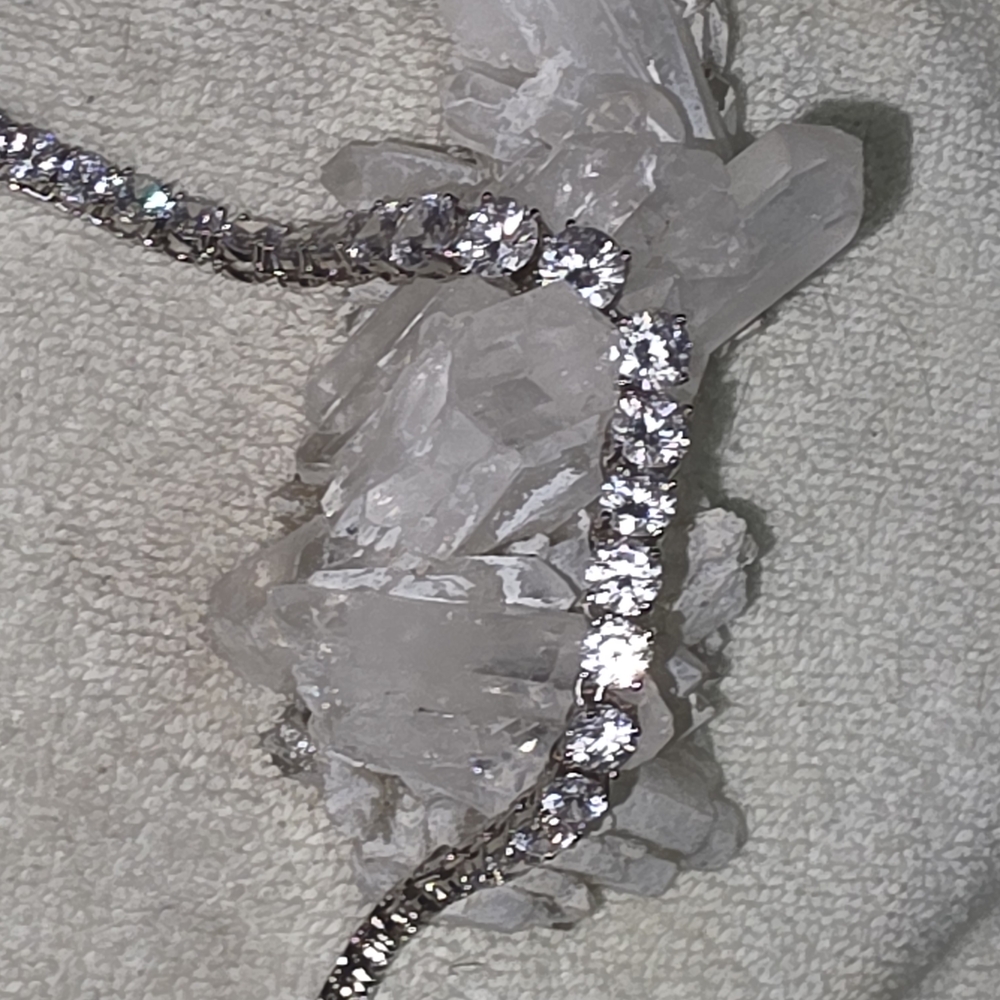 Dazzling Silver Crystal Necklace